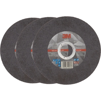 3M Silver Řezný kotouč T41 125 x 1 mm 51790 7100139232 3 ks