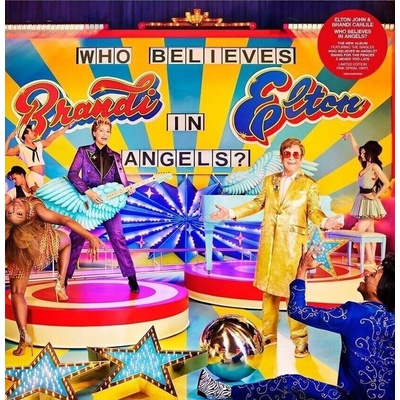 Elton John & Brandi Carlile - Who Believes In Angels? (Limited Edition) (Pink Spiral with Yellow Coloured) (LP) (0602465958034)