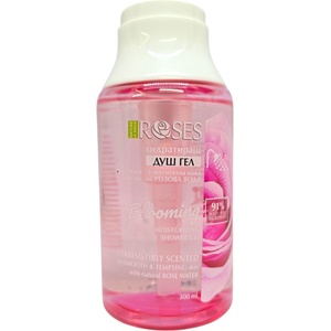  Natura of agiva roses душ гел, Хидратиращ, Помпа, 300мл, Розова вода