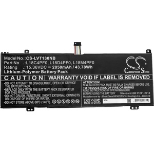 Cameron Sino Батерия за лаптоп LENOVO ThinkBook 13S-20R9005GSB, ThinkBook 14s-0RS002CAU L18C4PF0 15.36V 2850 mAh CAMERON SINO (CS-LVT130NB) - pcbuild