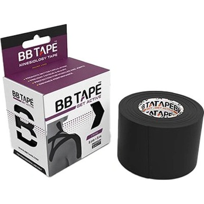 BB Tape H2O vodeodolný kineziologický tejp čierna 5 cm x 5 m