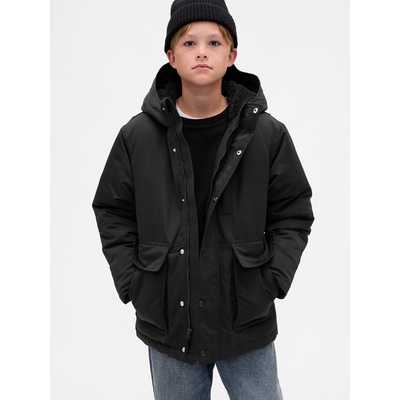 GAP detská parka Heavyweight Čierna