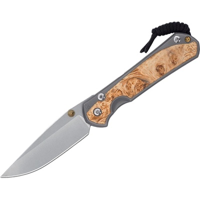 Chris Reeve Large Sebenza 31 Inlay Box Elder Glass Blasted MagnaCut