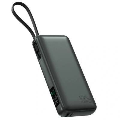 4smarts Enterprise Powerbank 20000mAh 130W с вграден USB-C кабел - Сив (KAT07105)