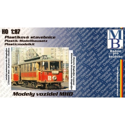 MB modely Stavebnica historickej električky Ringhoffer 5 okien DP Praha S-prevádzka 1:87
