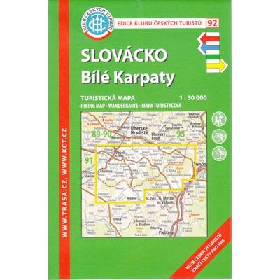 KČT 92 Slovácko Bílé Karpaty 1:50 000 turistická mapa