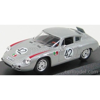 Carrera Best model Porsche 356b 1600gs Gtl Abarth N 42 Targa Florio 1962 Herrmann Linge Silver 1:43