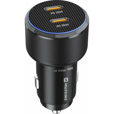 Swissten 20111909 2x USB-C PD 50W + USB-C 1m černý