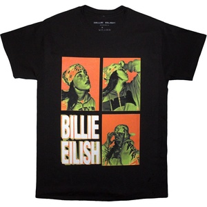 Billie Eilish 3 Photo Logo Тениска с къс ръкав Black XL (BILLIETS65MB04)