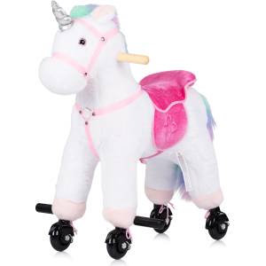 TOYS Детско Конче с колела и звук розово (rhwso02502pink)