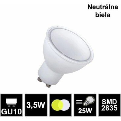 LEDprodukt LED žiarovka GU10 3,5W SMD2835 neutrálna biela