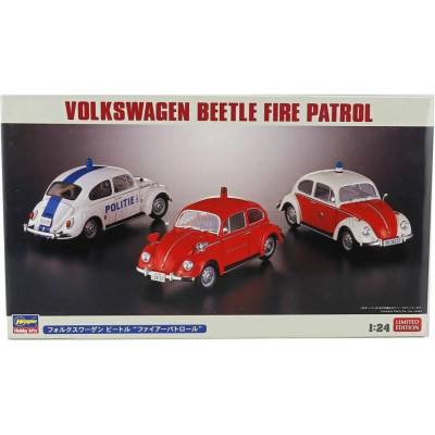 HASEGAWA VOLKSWAGEN BEETLE MAGGIOLINO FIRE PATROL POLITIE 1962 1:24