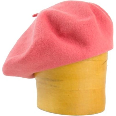 Karpet dámský baret vlněný losos