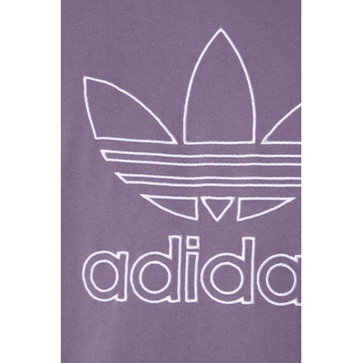 adidas Originals Памучна тениска adidas Originals Trefoil Tee в лилаво с апликация IR7992 (IR7992)