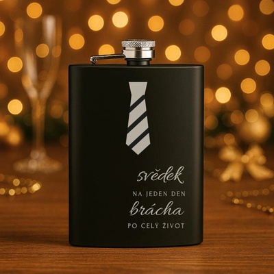 Placatka pro svědka kravata originální dárek pro kamaráda Černá - brácha