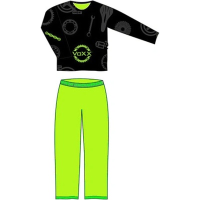 Lonka Lopping bike pánské pyžamo dlouhé černo zelené