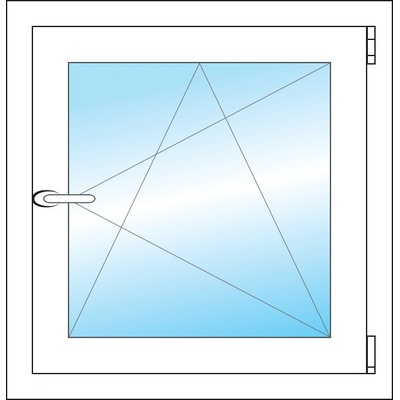 OKNA HNED Plastové okno 60x62 cm (600x620 mm) bílé otevíravé a sklopné pravé