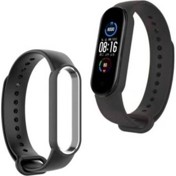 Strado Силиконов каишка Strado за Xiaomi Mi Band 7, черна (5905101596009) (5905101596009)