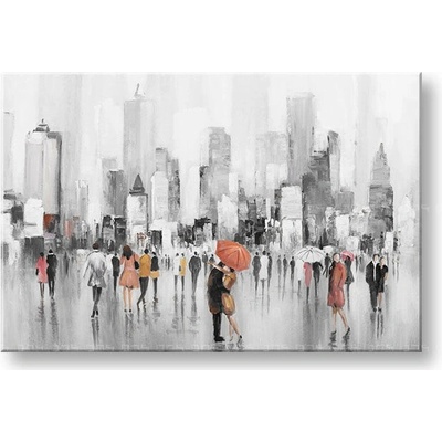 Maľovaný obraz na stenu ĽUDIA 120x80 cm - 120×80 cm / Klasický 2 cm