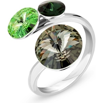 Spark prsten se Swarovski Elements Lollipop 8812 Emerald