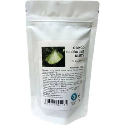 Zelené Drahokamy Ginkgo biloba jemně mletý 100 g