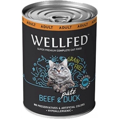 PETINTEREST Wellfed Adult Beef & Duck (12months - 7 years) консерва за кoтки с говеждо и патешко 400gr