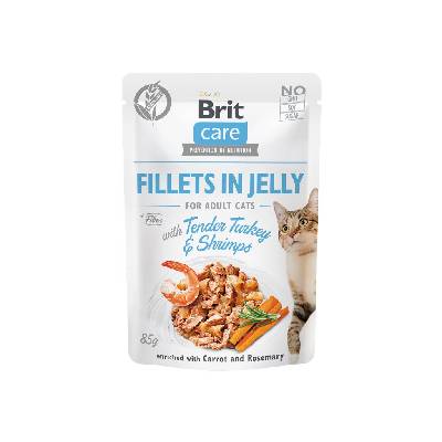 Brit Care Cat Fillets in Jelly with Tender Turkey & Shrimps 85 g