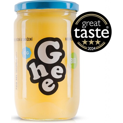 GHEE Ghee, přepuštěné máslo čisté BIO 720 ml