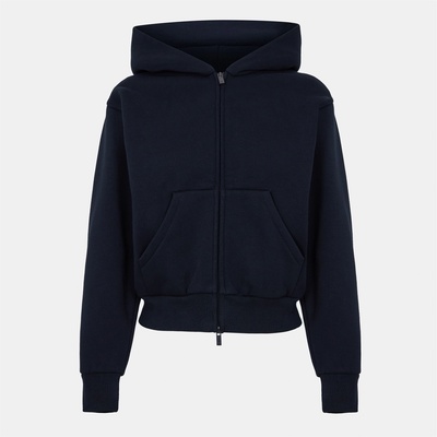Fear of god essentials Суичър FEAR OF GOD ESSENTIALS Women's Black Logo Zip Hoodie - Jet Black