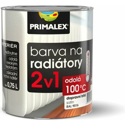 Primalex barva na radiátory lesklá P1000 bílá0,75 L