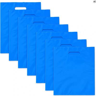 Allbag TAŠKY NA DARČEKY 25 x 30 cm 50 ks MODRÉ Z POLYETYLÉNU NA NARODENINY