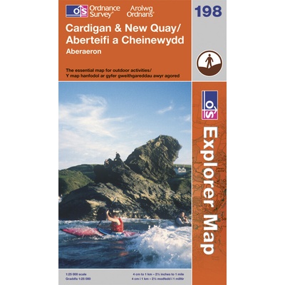 Cardigan / New Quay 1:25.000 turistická mapa OS #198