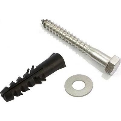 Montážní sada 12mm k upevnění držáků a konzolí (1x hmoždinka 12mm, 1x vrut 8mm, 1x podložka)