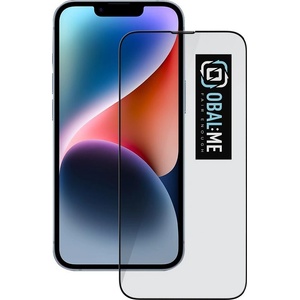 OBAL:ME Обхващащо и ръбовете стъклено защитно покритие за дисплея на iPhone 17e, iPhone 16e, iPhone 14, iPhone 13, iPhone 13 Pro - OBALME Tempered Glass Screen Protector 5D (черен-прозрачен) (Ob-1413-5D-Gl)
