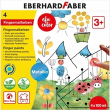 Eberhard Faber Prstové farby metalické 4 x 100 ml