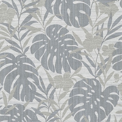 Wallfashion, Vliesová tapeta na stenu, Listy, monstera, orchidea, CE3102, Aurora 2022, rozměry 0,53 x 10,05 m