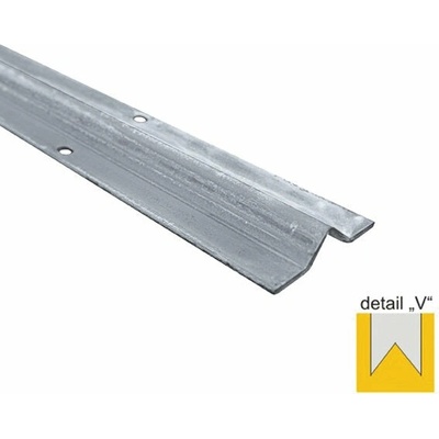 Koľajnička vodiaca spodná -V, INOX, L6000mm