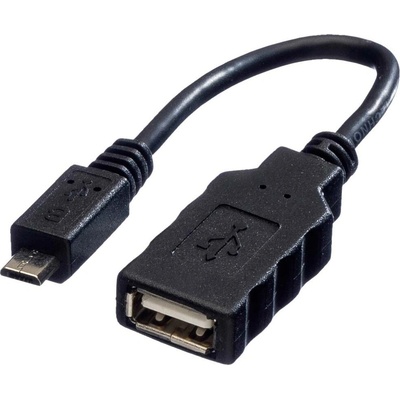 Roline 11.02.8311 USB USB 2.0 USB Micro-B zástrčka USB-A zásuvka 0,15m černý
