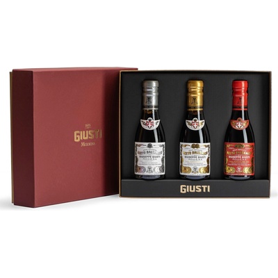 GIUSTI Modena 1605 Балсамов оцет 1 SILVER MEDAL & 2 & 3 GOLD MEDALS 3 x 100 ml, Giusti (GIU1263A)