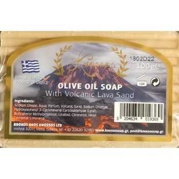Knossos Řecké olivové mýdlo s vulkanickým lávovým pískem 100 g