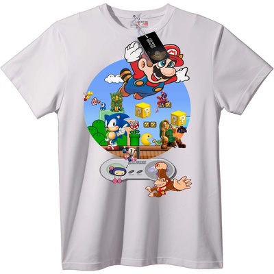 NOONEBRAND Тениска Герои от Ретро Игри - 2XL, Black