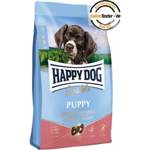 Happy Dog Sensible Puppy Salmon & Potato - храна за подрастващи кученца, с чувствителен стомах от 1-ия до 6-ия месец, със сьомга и картофи, 10 кг, Германия - 61000