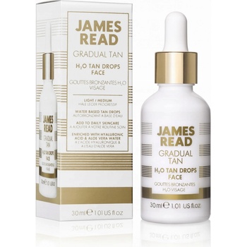 James Read Gradual Tan H2O Tan Drops samoopalovací kapky na obličej odstín Light/Medium 30 ml