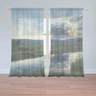 Sablio Záclony Mrak nad riekou: 2ks 150x250cm
