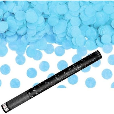 PartyDeco Vystreľovacie konfety Svetlá modrá 60 cm