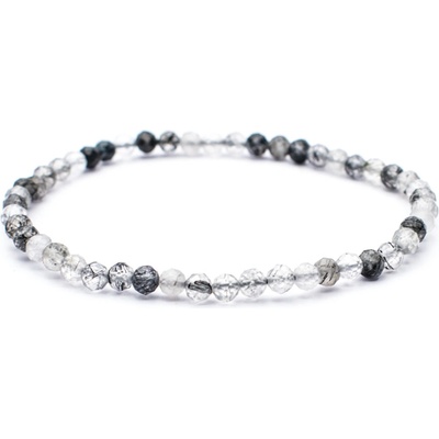 Milujeme Kameny křišťál s turmalínem fazetovaný kulička NFK26