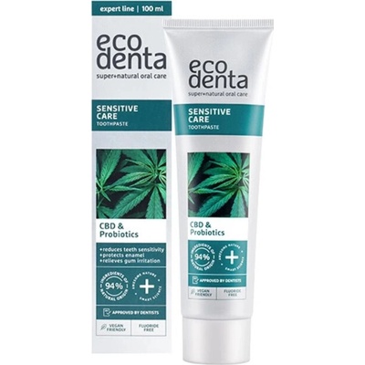 Ecodenta SENSITIVE care CBD & PROBIOTICS na citlivé zuby 100 ml