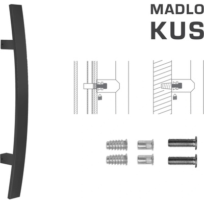 MPkovania FT - MADLO kód K41C 40x10 mm SP ks Rozteč madla: 600 mm, Rozmer profilu madla: 40x10 mm, Dĺžka: 800 mm