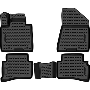 LEMENT Element 3D rubber floor mats suitable for KIA Sportage | Mk4 IV | 2015-2022 | 100% custom-fit all-weather floor mats made of TPE, high edge, waterproof, non-slip, odorless