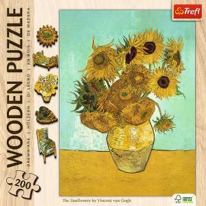Trefl Puzzle - 200 Wooden Puzzle - Sunflowers Trefl 20249